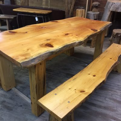 Pine Dining Farm Table Set