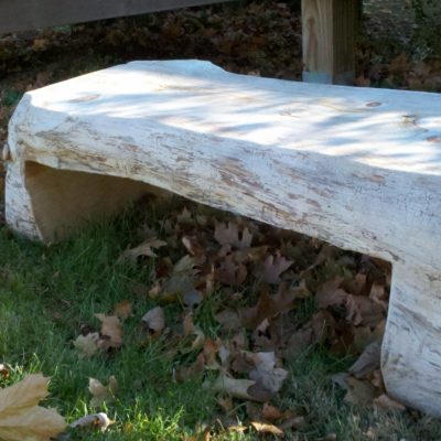 Carved Log Bench
